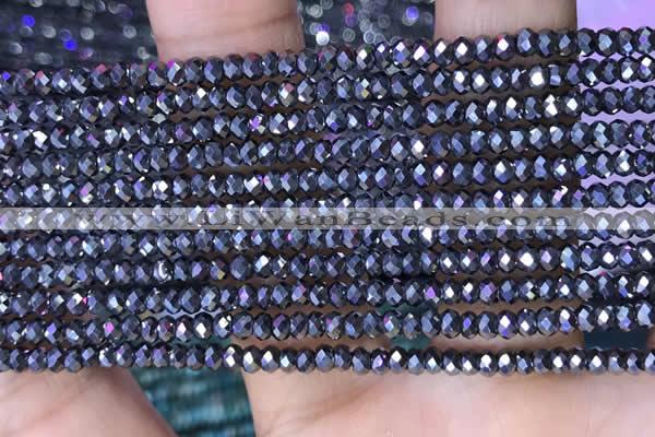 CRB3131 15.5 inches 2*3mm faceted rondelle tiny terahertz beads