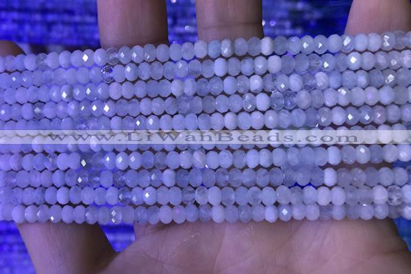 CRB3154 15.5 inches 2.5*4mm faceted rondelle tiny aquamarine beads