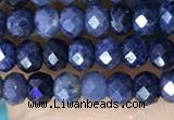 CRB3162 15.5 inches 2.5*4mm faceted rondelle tiny sapphire beads