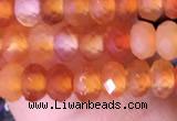 CRB3170 15.5 inches 2.5*4mm faceted rondelle tiny red agate beads