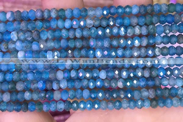 CRB3174 15.5 inches 2.5*4mm faceted rondelle tiny apatite beads