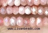 CRB3179 15.5 inches 2.5*4mm faceted rondelle tiny rhodochrosite beads