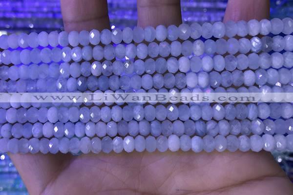 CRB3185 15.5 inches 3*5mm faceted rondelle tiny aquamarine beads