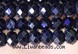 CRB3188 15.5 inches 3*5mm faceted rondelle tiny black spinel beads