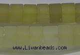 CRB319 15.5 inches 8*12mm tyre matte lemon quartz gemstone beads