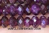 CRB3190 15.5 inches 4*6mm faceted rondelle tiny red garnet beads