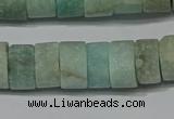 CRB324 15.5 inches 8*12mm tyre matte amazonite gemstone beads