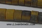 CRB326 15.5 inches 8*12mm tyre matte yellow tiger eye beads