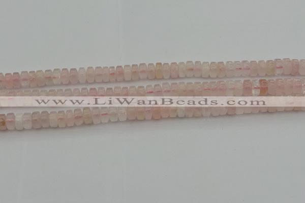 CRB401 15.5 inches 5*8mm rondelle rose quartz beads wholesale