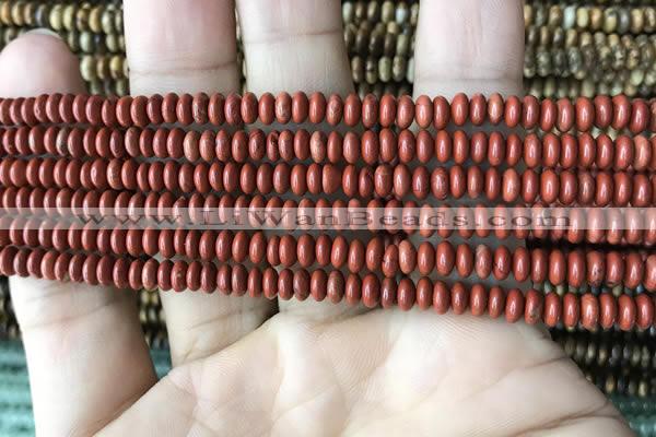 CRB4014 15.5 inches 2.5*4.5mm rondelle red jasper beads wholesale