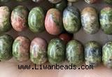 CRB4037 15.5 inches 4*6mm rondelle unakite beads wholesale