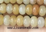 CRB4038 15.5 inches 4*6mm rondelle yellow jade beads wholesale