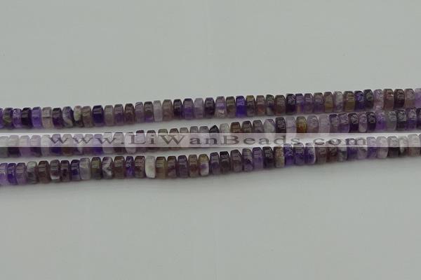 CRB404 15.5 inches 5*8mm rondelle amethyst gemstone beads