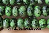 CRB4042 15.5 inches 4*6mm rondelle imitation ruby zoisite beads