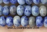 CRB4046 15.5 inches 4*6mm rondelle blue spot stone beads