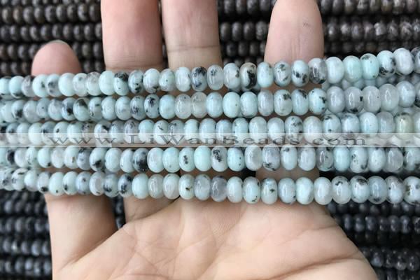 CRB4048 15.5 inches 4*6mm rondelle sesame jasper beads wholesale