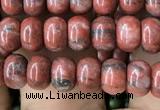 CRB4055 15.5 inches 4*6mm rondelle red sesame jasper beads wholesale