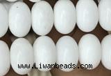 CRB4071 15.5 inches 5*8mm rondelle white porcelain beads wholesale