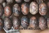 CRB4074 15.5 inches 5*8mm rondelle leopard skin jasper beads wholesale