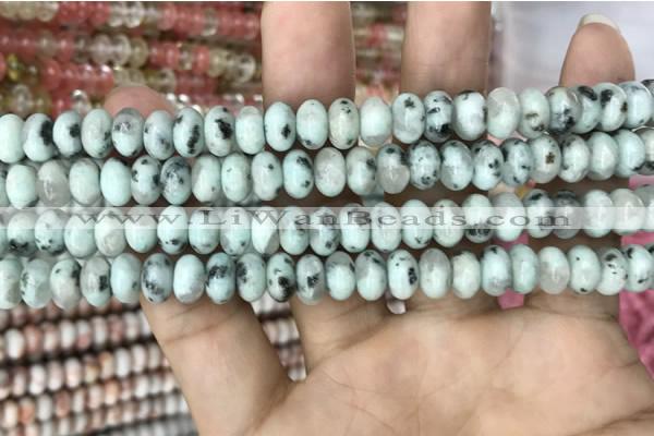 CRB4075 15.5 inches 5*8mm rondelle sesame jasper beads wholesale