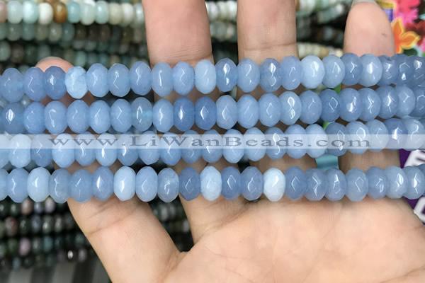 CRB4114 15.5 inches 5*8mm faceted rondelle candy jade beads