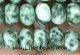 CRB4116 15.5 inches 5*8mm faceted rondelle Qinghai jade beads