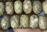 CRB4117 15.5 inches 5*8mm faceted rondelle Chinese unakite beads