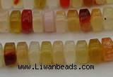 CRB413 15.5 inches 5*8mm rondelle yellow agate beads wholesale