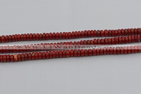 CRB438 15.5 inches 5*8mm rondelle red jasper beads wholesale