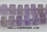 CRB457 15.5 inche 6*10mm tyre matte amethyst gemstone beads