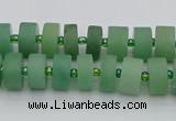 CRB472 15.5 inches 5*8mm tyre green aventurine beads wholesale