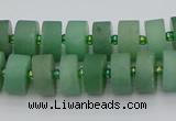 CRB474 15.5 inches 7*12mm tyre green aventurine beads wholesale