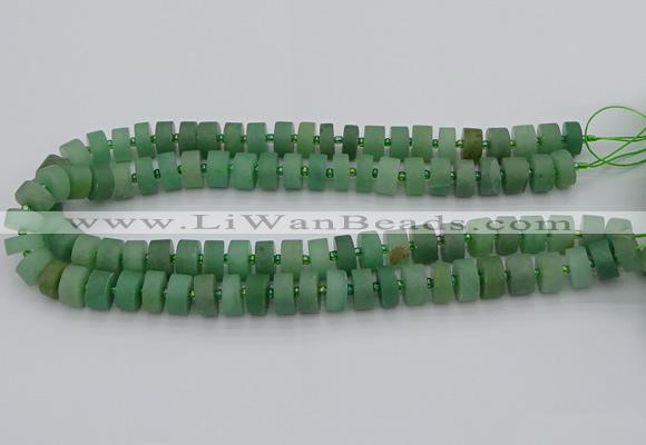 CRB474 15.5 inches 7*12mm tyre green aventurine beads wholesale