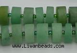 CRB475 15.5 inches 8*14mm tyre green aventurine beads wholesale