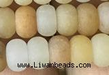 CRB5002 15.5 inches 4*6mm rondelle matte yellow aventurine beads