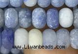 CRB5005 15.5 inches 4*6mm rondelle matte blue aventurine beads