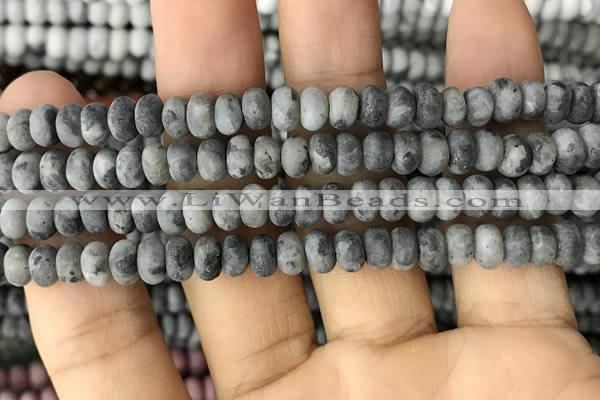 CRB5026 15.5 inches 4*6mm rondelle matte labradorite beads wholesale