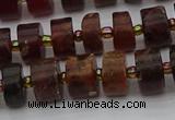 CRB506 15.5 inches 6*10mm tyre orange garnet beads wholesale