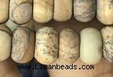 CRB5061 15.5 inches 5*8mm rondelle matte picture jasper beads