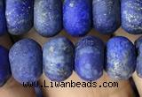 CRB5075 15.5 inches 5*8mm rondelle matte lapis lazuli beads wholesale