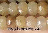 CRB5103 15.5 inches 4*6mm faceted rondelle yellow aventurine beads