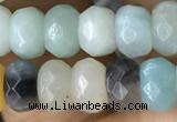 CRB5119 15.5 inches 4*6mm faceted rondelle amazonite beads wholesale