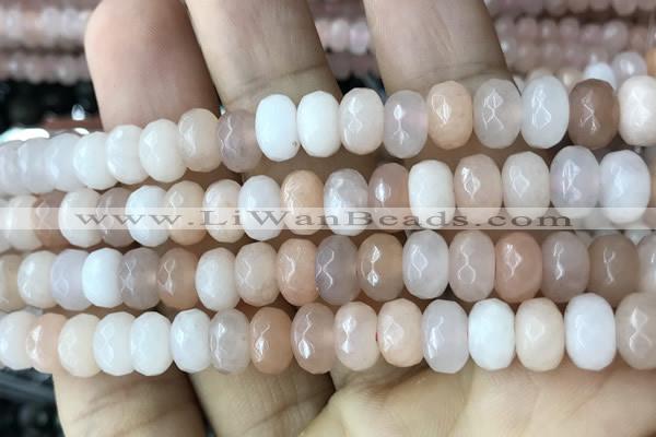 CRB5153 15.5 inches 5*8mm faceted rondelle pink aventurine beads