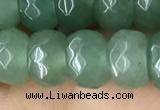 CRB5156 15.5 inches 5*8mm faceted rondelle green aventurine beads