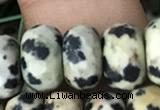 CRB5158 15.5 inches 5*8mm faceted rondelle dalmatian jasper beads