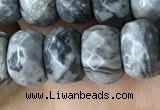 CRB5160 15.5 inches 5*8mm faceted rondelle grey picture jasper beads