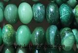 CRB5313 15.5 inches 4*6mm rondelle green jasper beads