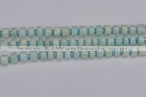 CRB532 15.5 inches 6*12mm tyre Chinese amazonite beads wholesale