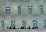 CRB533 15.5 inches 7*14mm tyre Chinese amazonite beads wholesale