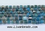 CRB5601 15.5 inches 7mm - 8mm faceted tyre apatite beads